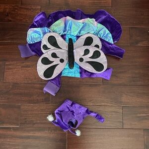 Purple and Black Dog Butterfly Costume